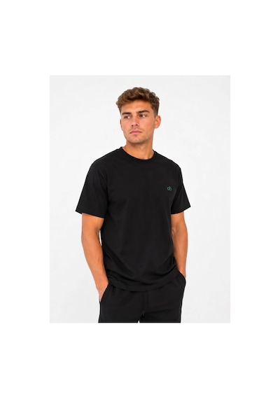 Hzr Wear Erkek Grafik Baskılı Bisiklet Yaka %100 Pamuk Tişört Orta Kalın Unisex Tişört Siyah