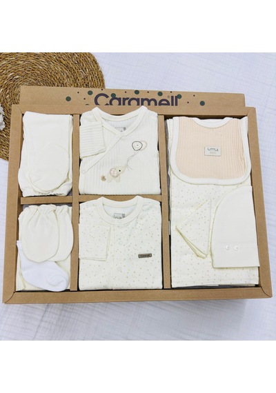 Caramell Barbosa Soft Colour Little One 10'lu Hastane Çıkışı Seti 56-62 Cm Zu1585 Yeni Sezon 2025 Ekru