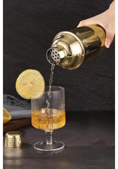Komple Çelik Gold 700 Ml Shaker Kokteyl Hazırlama Kabı Bardağı Cin343sr Açık 28056749