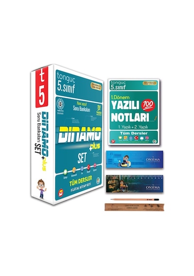 Tonguç Akademi 5. Sınıf Dinamo Soru Bankası Tüm Dersler - 1. Dönem Yazılı Notları Set 6 Kitap
