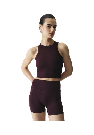 Penti Bordo Seamless Dikişsiz Yüksek Bel Push Up Kısa Tayt