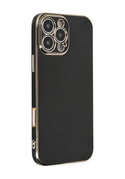 Apple iPhone Uyumlu  16 Pro Max Uyumlu Kılıf Volet Silikon - Siyah