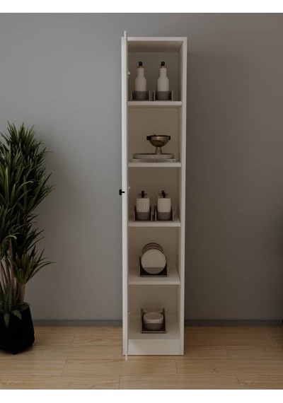 Harmony Mutfak Kiler Dolabı Banyo 5 Raflı Çok Amaçlı Dolap Beyaz