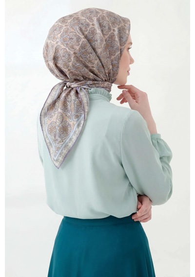 Silk Home Soft Eşarp Rûmi Gri 90x90 Çok Renkli