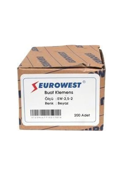 Eurowest 0,50-2,5mm Geçmeli Buat Klemensi Beyaz 1 Paket 200 Adet