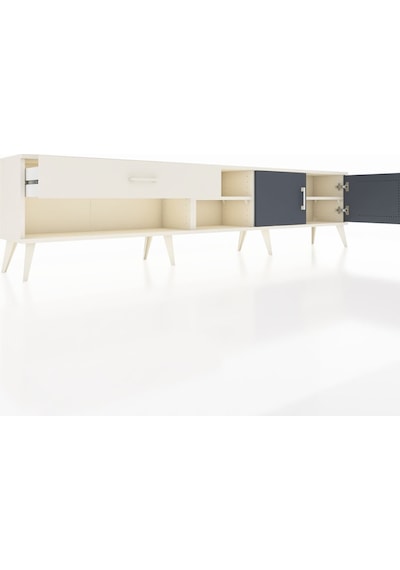 Arges Tv Ünitesi 2 Raflı Tek Çekmeceli 2 Kapaklı 220x30x51 Aytaşı-antrasit/aytaşı Antrasıt/aytası - Aytası Arges Tv Ünitesi 2 Raflı Tek Çekmeceli 2 Kapaklı 220x30x51 Aytaşı-antrasit/aytaşı Antrasıt/aytası - Aytası