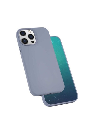 Apple Uyumlu iPhone 13 Pro Kılıf Zore Silk Silikon Lila