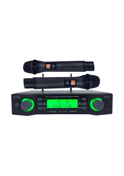 Roof R-203 2 El 2 Kanal Uhf Kablosuz Mikrofon