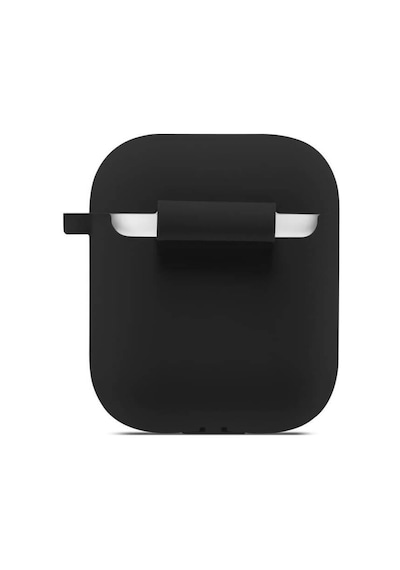 Wozlo Apple Uyumlu AirPods 1. Ve 2. Nesil Koruyucu Silikon Kılıf - Silikon Koruma Kılıfı - Siyah