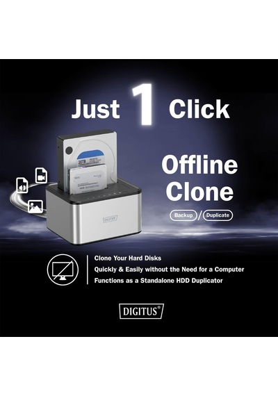 Digitus Da-71540-2 Çift Sata Hdd Yerleştirme İstasyonu Usb 3.