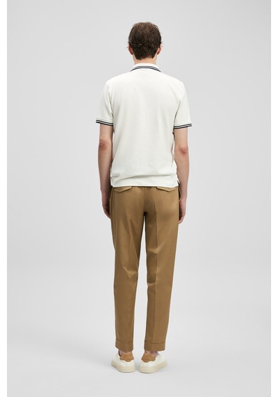 Lufian Brady Smart Erkek Polo T-shirt 111040245 Ekru