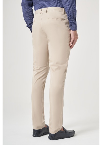 İmza Bej Yan Cep Slim Fit Casual Pamuklu Chino Pantolon 1003260178