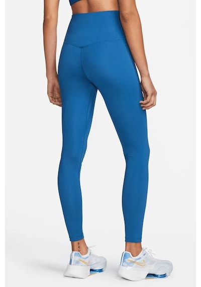 Nike One High Rise Leggings Full Length 2 Cepli Yüksek Belli Toparlayıcı Tayt Mavi Sax