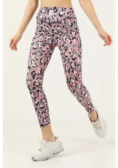 Missmaral Moda Kadın Günlük Spor Tayt Gri Pembe - 134337617 Gri Pembe
