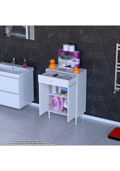 Eliusta Fre 55 Cm Çok Amaçlı Dolap 1 Raflı Tek Çekmeceli Banyo Mutfak Dolabı 55x88x32,5 Cm Organizer Dolap Beyaz Eliusta Fre 55 Cm Çok Amaçlı Dolap 1 Raflı Tek Çekmeceli Banyo Mutfak Dolabı 55x88x32,5 Cm Organizer Dolap Beyaz
