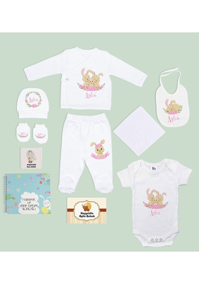 BK Kids Kişiye Özel Beyaz Yeni Doğan Hastane Çıkışı, Anne-Bebek G