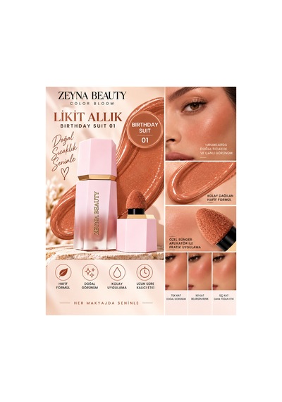 Color Bloom Likit Sıvı Allık Love Cake Pembe - 625561973 Diğer