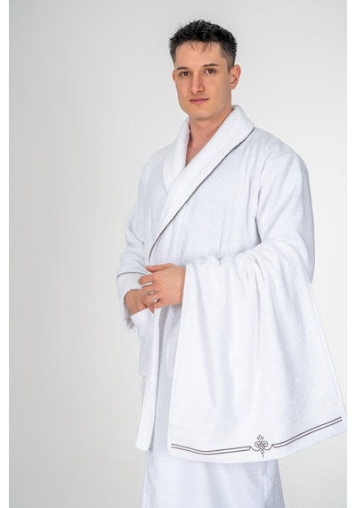 Cotton Box Classic Bornoz Seti Güher Beyaz Erkek L/xl Beyaz