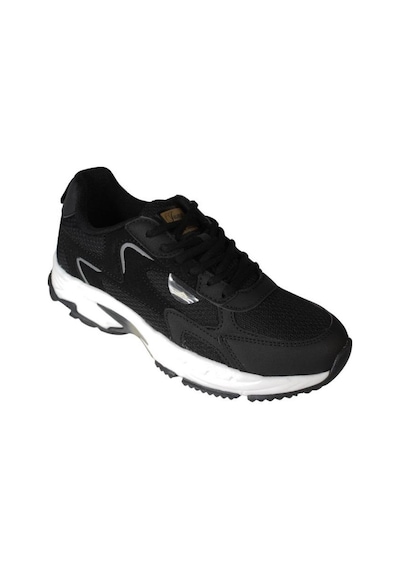 Jump Kadın Siyah Kalın Taban Fileli Memory İç Taban Sneaker Spor Ayakkabı Siyah