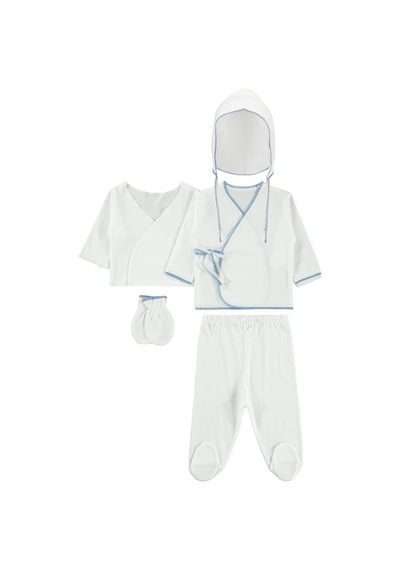 Civil Baby Ya Renkli Dantelli Unisex Acil Bakım Seti - Mavi