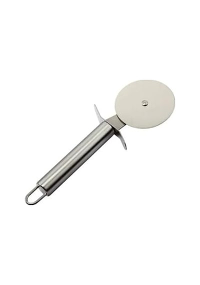 Paslanmaz Çelik Pizza Kesici Ve Hamur Ruleti, 18 Cm, 6 Cm Çap - Ergonomik Saplı Diğer