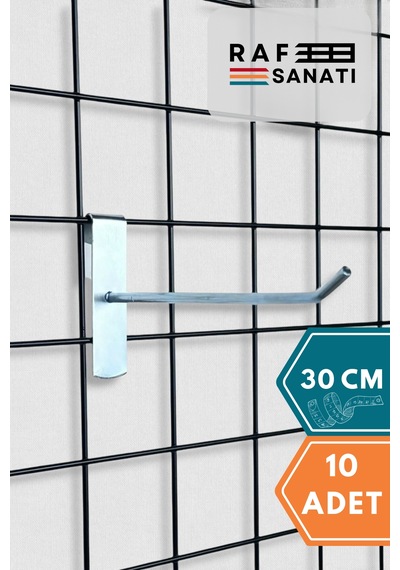 Tel Pano Kancası 30 Cm - Askı Kanca Raf Askısı Raf Aksesuar Tel Askı Çorap Kancası 10 Adet