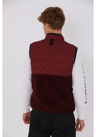 Maraton Regular Erkek Dik Yaka Bordo- Yelek Bordo-