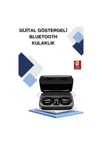 Dijital Göstergeli Bluetooth Kulaklık Kablosuz Tws Stereo Bluetooth 5.0 Kulak Içi