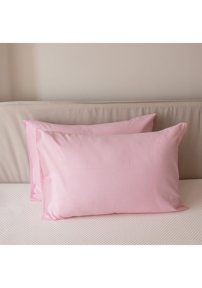 Yastık Kılıfı 2'li 50 X 70 Cm, Kapaklı Pembe Genel