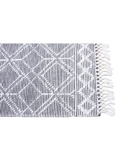 My Home Halı Oslo Iskandinav Şahane El Dokuma %100 Doğal Pamuk Yumuşak Gri Yıkanabilir Kilim Halı K1 1gri