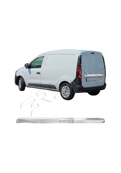 Renault Kangoo Uyumlu 2021 Ve Üzeri Krom Bagaj Çıtası Delikli 3 Parça Paslanmaz Çelik