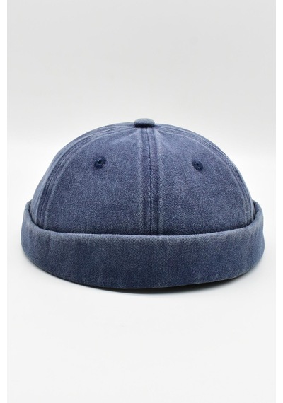 Külah Vintage Retro Eskitme Pamuk Cap Docker Şapka - Lacivert