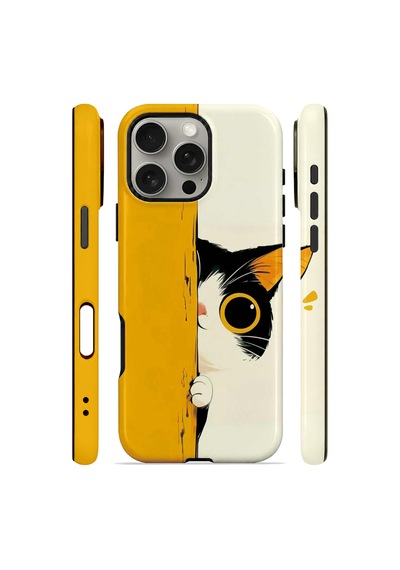 Velvoria Valestra Saklanan Kedili Apple Apple iPhone Uyumlu 16 Pro Max Darbe Korumalı Kılıf Valestra Select - Saklanan Kedili