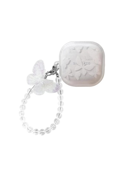 Caseonn Galaxy Buds Fe - Buds Core Kılıf Figürlü 3d Kelebek Şeffaf