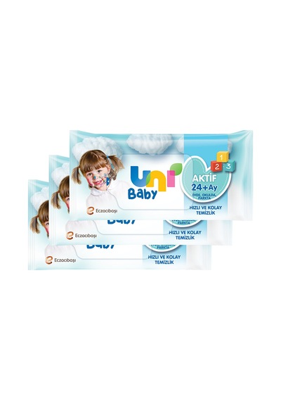 Uni Baby Aktif Cep Mendili 3X15