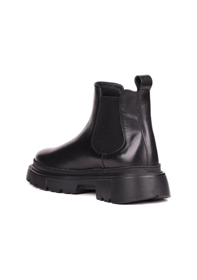 Shoetyle - Siyah Hakiki Deri Erkek Chelsea Bot 101-9046-1425 Siyah