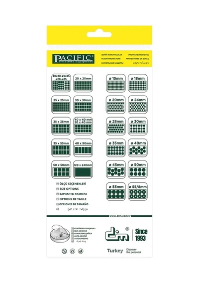 Cateksss Pacific Yuvarlak Yapışkanlı Sandalye Koltuk Mobilya Ayak Keçesi Felt 50 Mm Kahve - 22 Li Paket Kahverengi