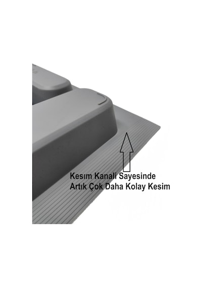 Çekmece Içi Kaşıklık Ve Kepçelik Düzenleyici 2'li Takım 49x49 Cm 43x40 Cm Kadar Kesilebilir Grı