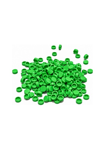 1x1 Round Tile Yuvarlak Karo Parça, Bright Green Açık Yeşil 100 Adet