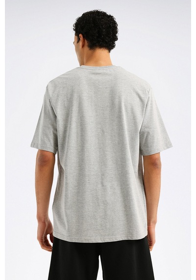 Reebok Sılıcone Badge T-shırt Gri Erkek Kısa Kol T-shirt 000000000102345103