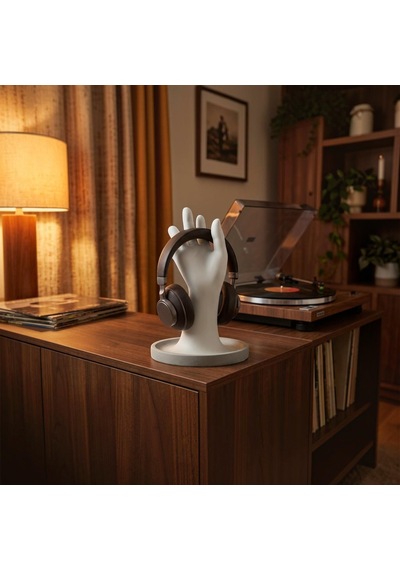 Happy3dworld Ruhani El Figürlü Kulaklık Standı, 3d Baskı Gotik Masaüstü Dekor