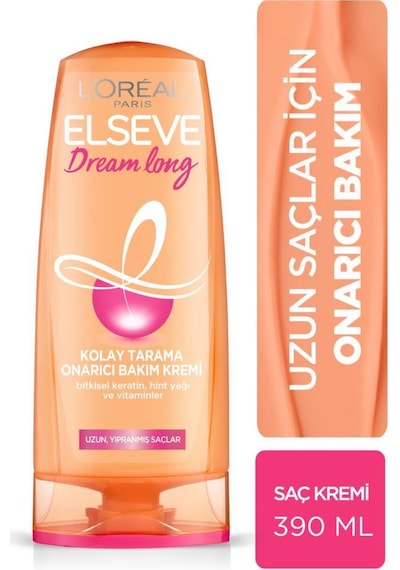 Elseve Dream Long Onarıcı Bakım Şampuanı 390 Ml & Kolay Tarama Saç Bakım Kremi 390ml pktdrmlngbkmst-9641