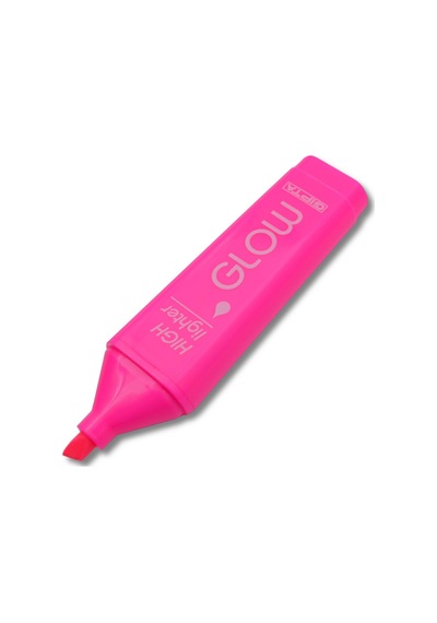 Gıpta Glow Kesik Uç Neon Pembe Fosforlu Kalem 10 Adet Pembe
