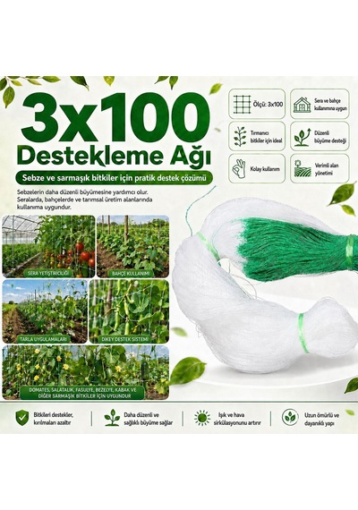 Sunup Sn-38881 Bitki Tırmanma Ağı 3x100 M