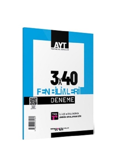 AYT Fen Bilimleri 3x40 Deneme- Marka Yayınları