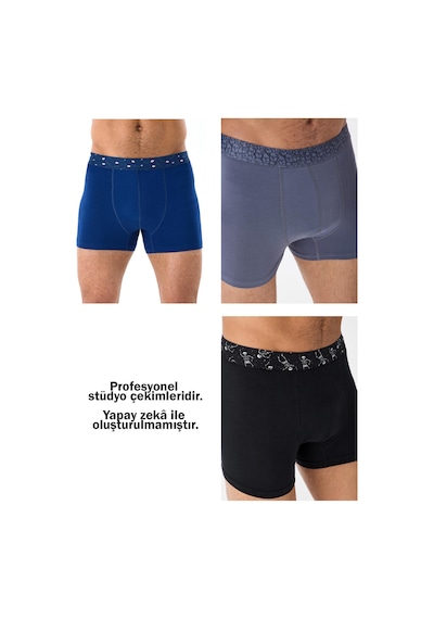 Mutig Tencel Modal Erkek Boxer 6'lı Krem