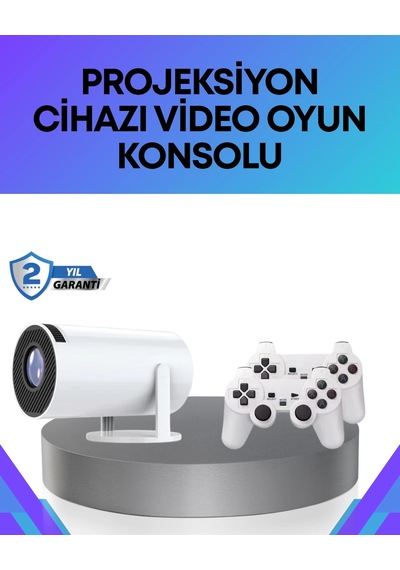 Oyun Konsolu Uyumlu Kablosuz Projeksiyon Cihazı Ev Sinema Deneyimi