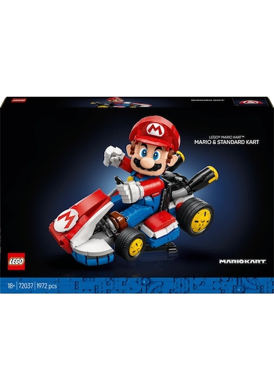 LEGO® Super Mario™: Mario Kart™  Mario ve Standard Kart 72037 - Yetişkinler için Koleksiyonluk Yaratıcı Sergileme Modeli Yapım Seti (1972P)