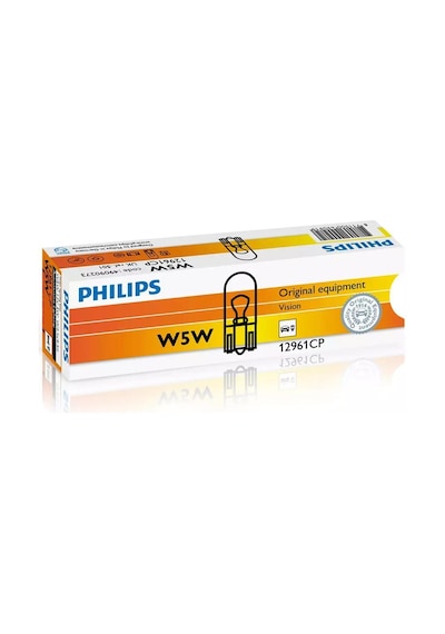 Philips T10 Büyük Dipsiz Ampul 12V 5W 12961Cp - 10 Adet