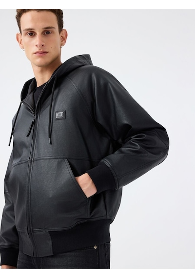 LOFT Regular Fit Erkek Mont Pu Siyah